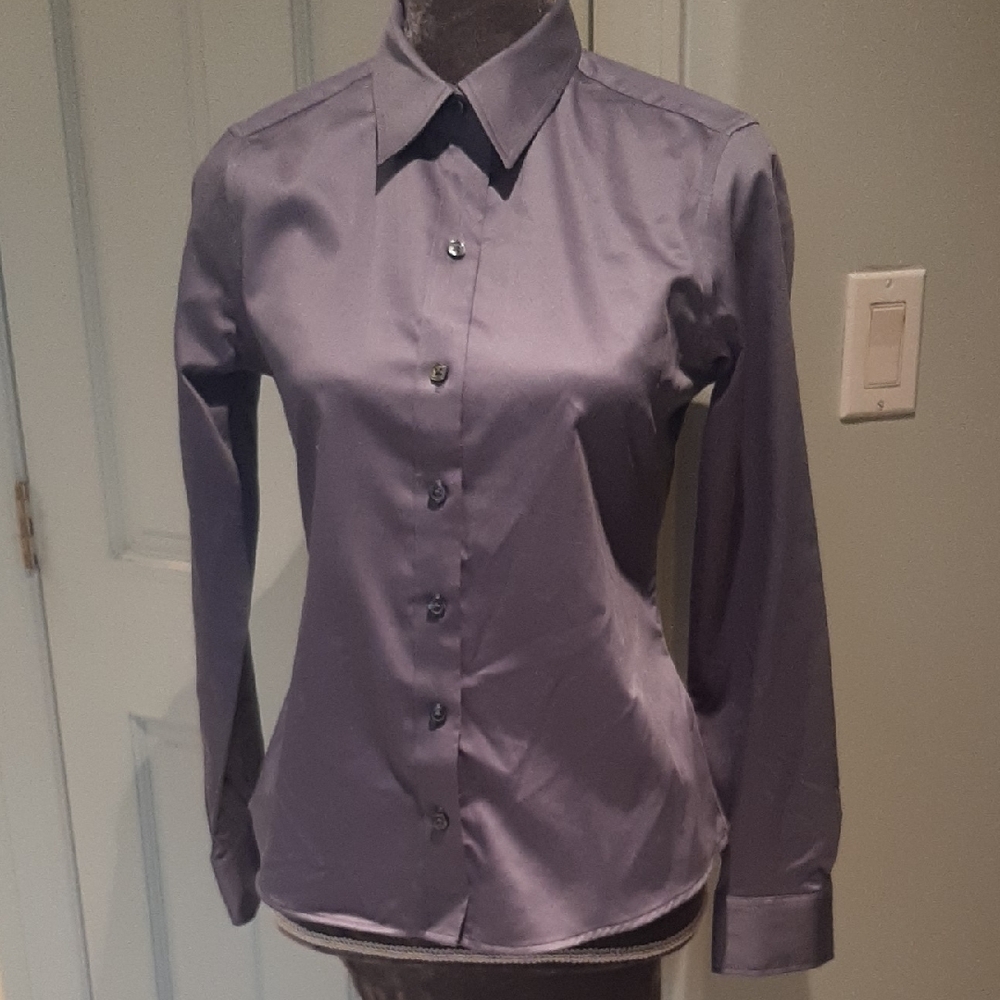 NWOT Banana🍌Republic SOFT Deep BLUE🗨NON-IRON FITTED🗨STRETCH Button Down SZ6P
